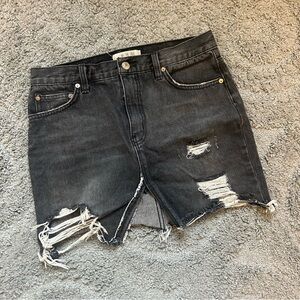 Free People Distressed Mini Skirt